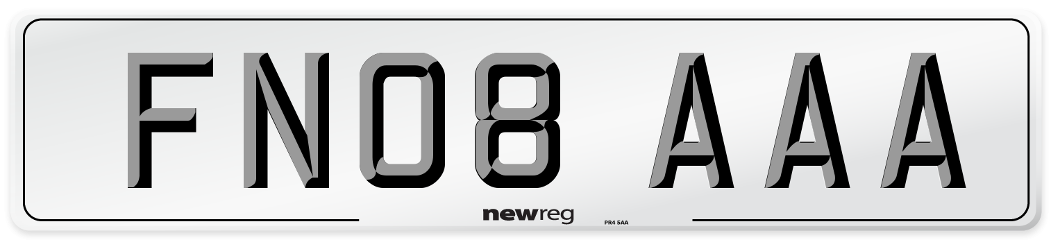 FN08 AAA Number Plate from New Reg
